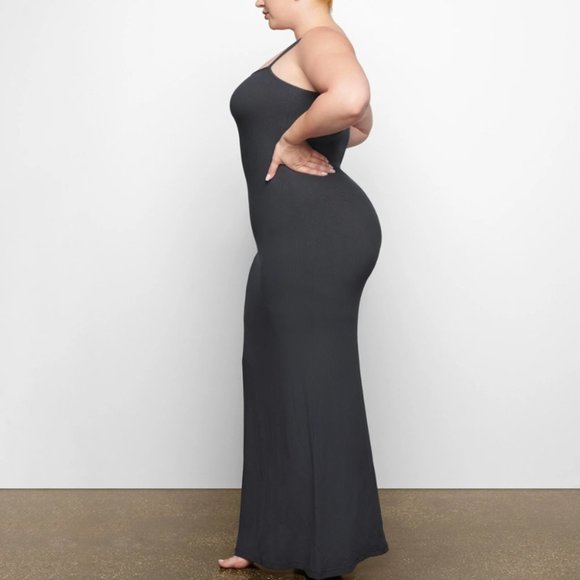 NWT SKIMS XXS Graphite Long Lounge Dress - Picture 4 of 4